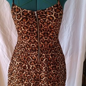 H&M leopard print mini dress